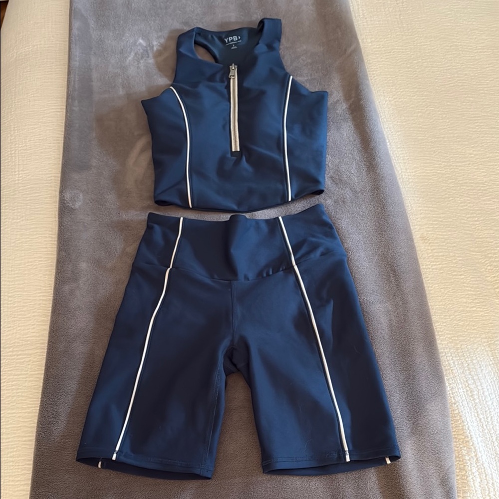 Abercrombie & Fitch YPB Tank & Biker Shorts Set